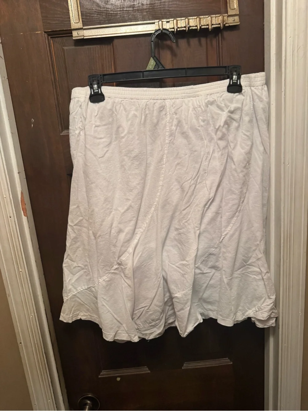 Women’s 3X Metro Wear White Embroidered A-Line Skirt